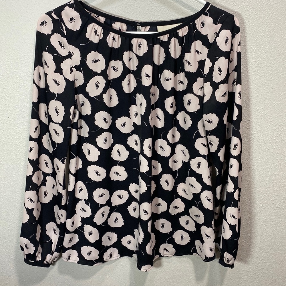 Loft poppy blouse black cream